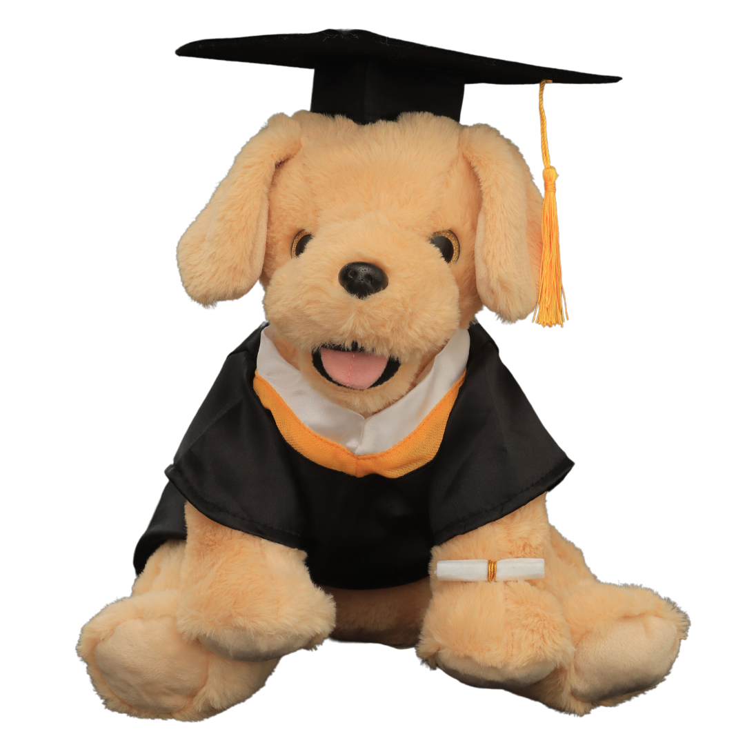 Tan Lab Dog Graduation Cap